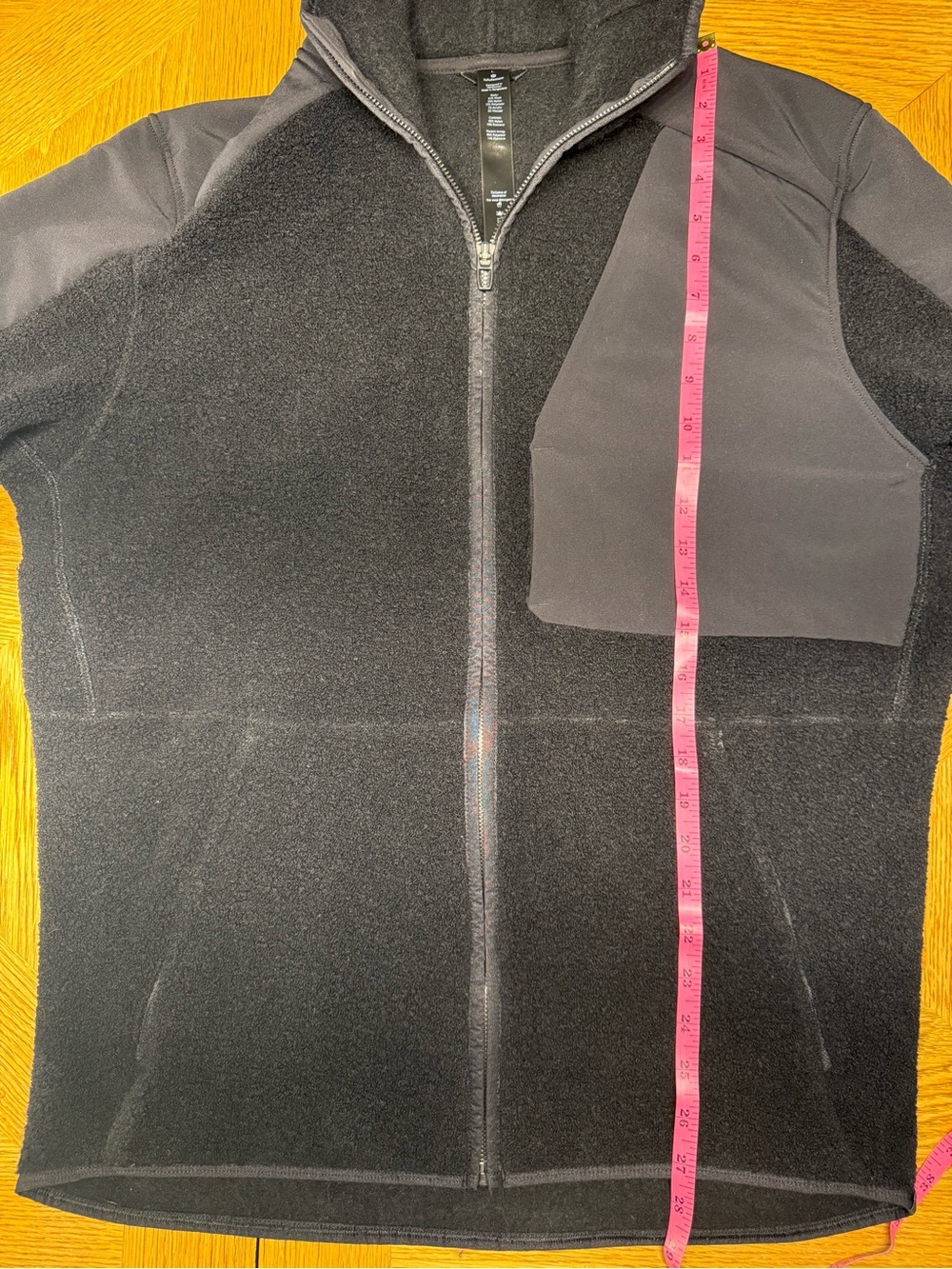 lululemon athletica Black Hooded Wool Blend Teddy Fleece Jacket - Picture 2 of 9